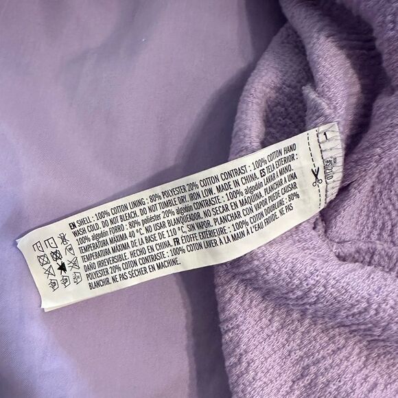 The Impeccable Pig MIXED MEDIA SHORT-SLEEVE MINI DRESS purple lilac Small - Picture 10 of 11